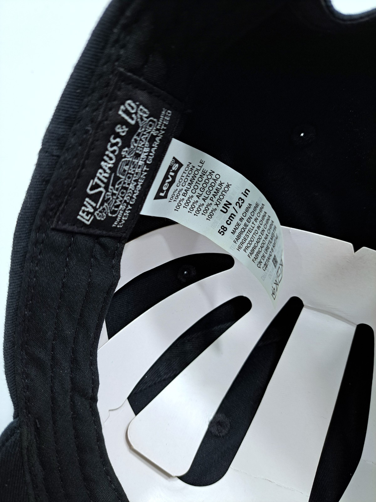 Levis Hat Cap Black Strapback Basic Plain Cotton Dad Cotton