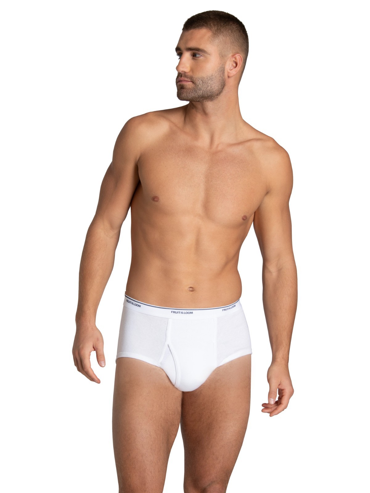 Fruit of the Loom Men’s White Briefs Underwear, 10- Pack, Size S to 2XL