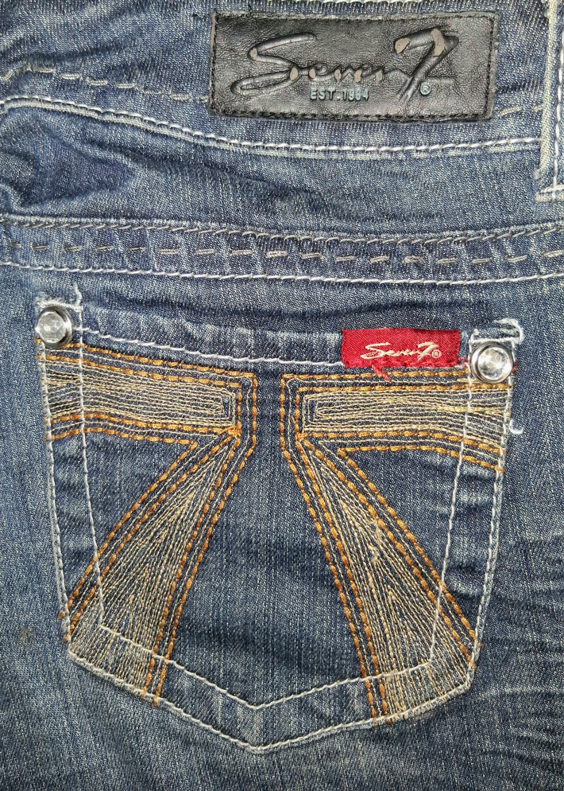 Women’s Seven 7 Jeans size 10P Bootcut Stretch Blue Denim