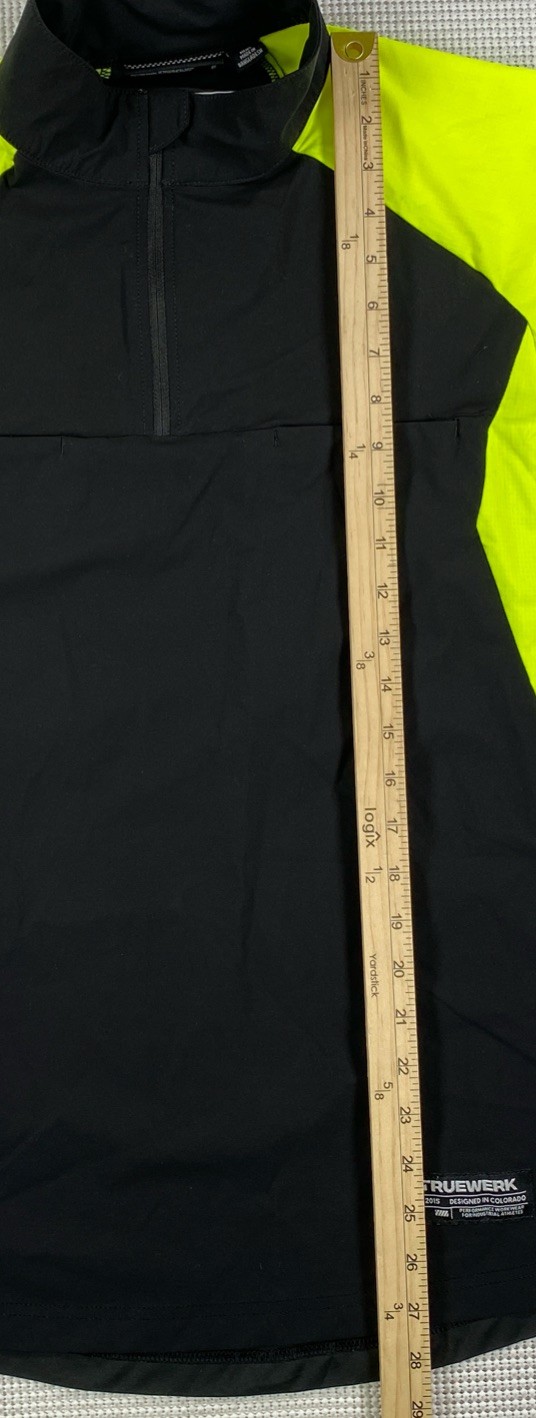 Truewerk Moto Jersey Quarter Zip Men’s Medium Black Yellow Reflective