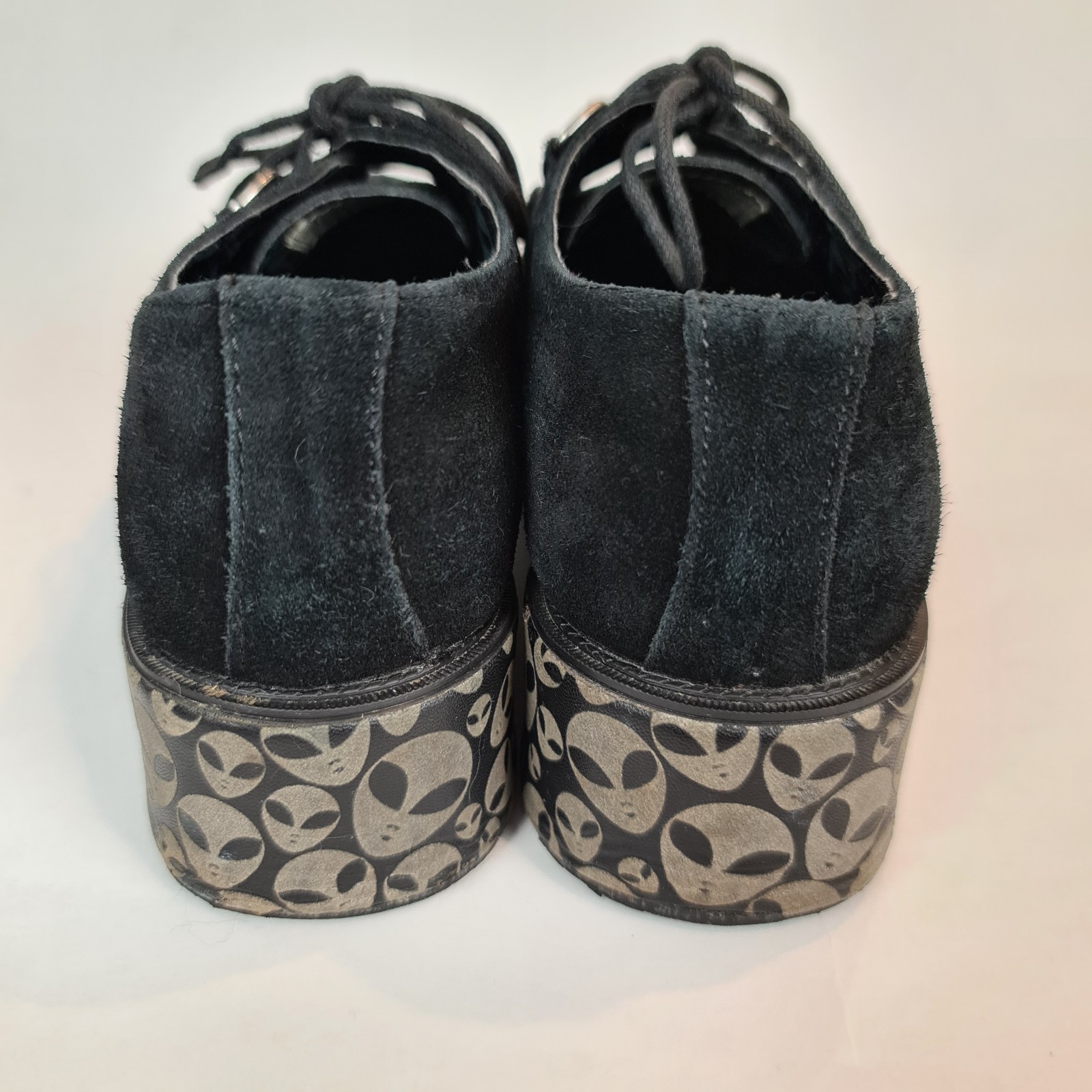 T.U.K. Alien Wrapped Platform Mondo Creepers W 8 M 6 Glow In The Dark Sole Black