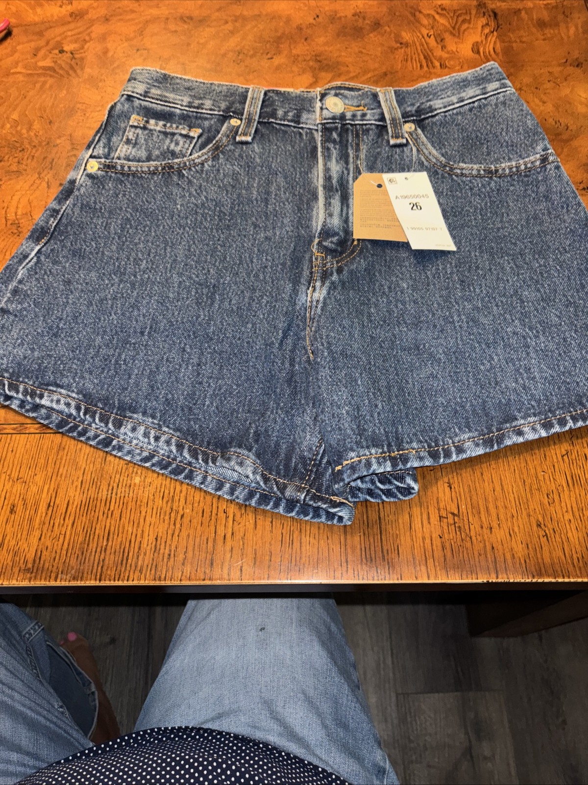 Levi’s Women’s High-Waisted Relaxed Fit 5 Pocket Cotton Denim Mom Short