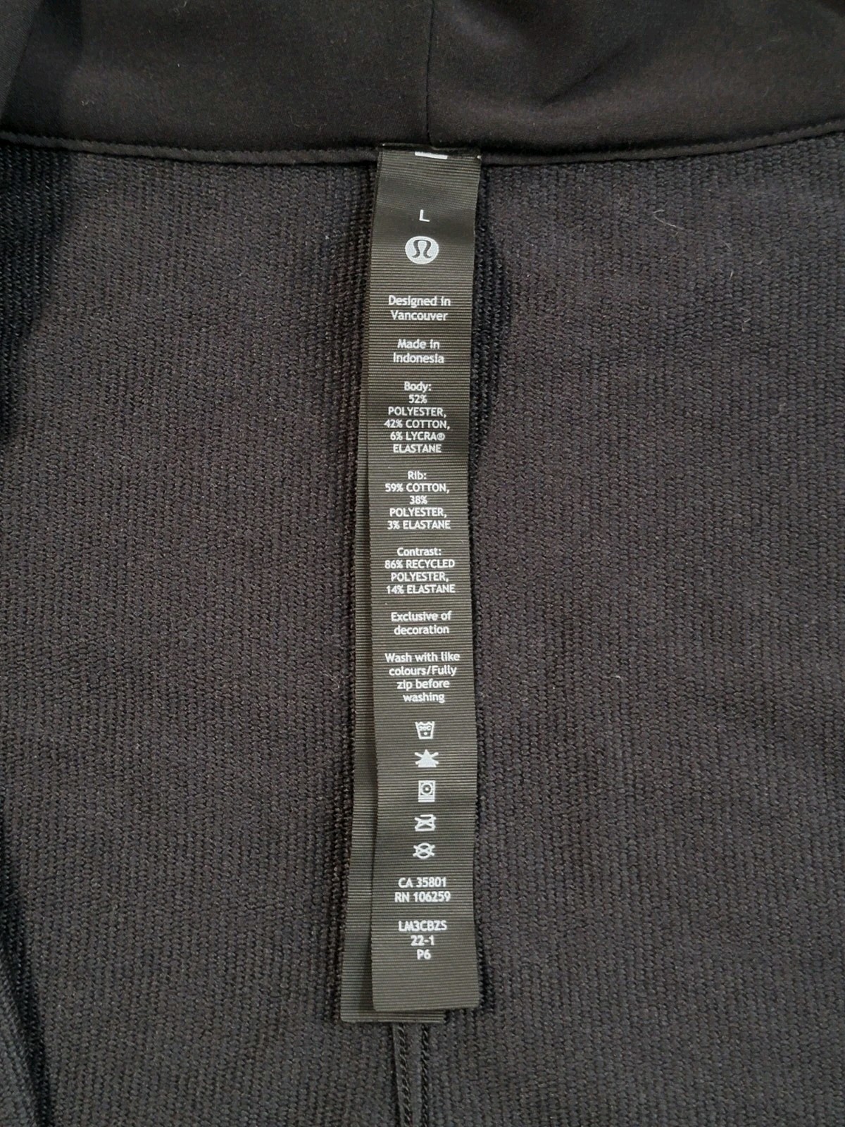Lululemon Hoodie Goldman Sachs Logo Wallstreet Black Full Zip Men Large