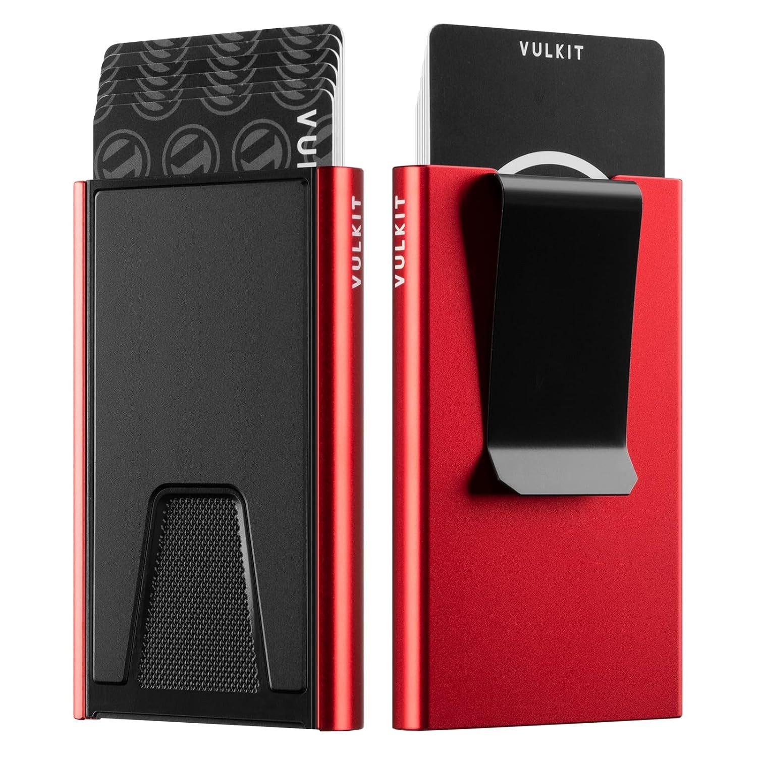 VULKIT Credit Card Holder RFID Blocking with Money Clip, Slim Aluminum POP UP Wa