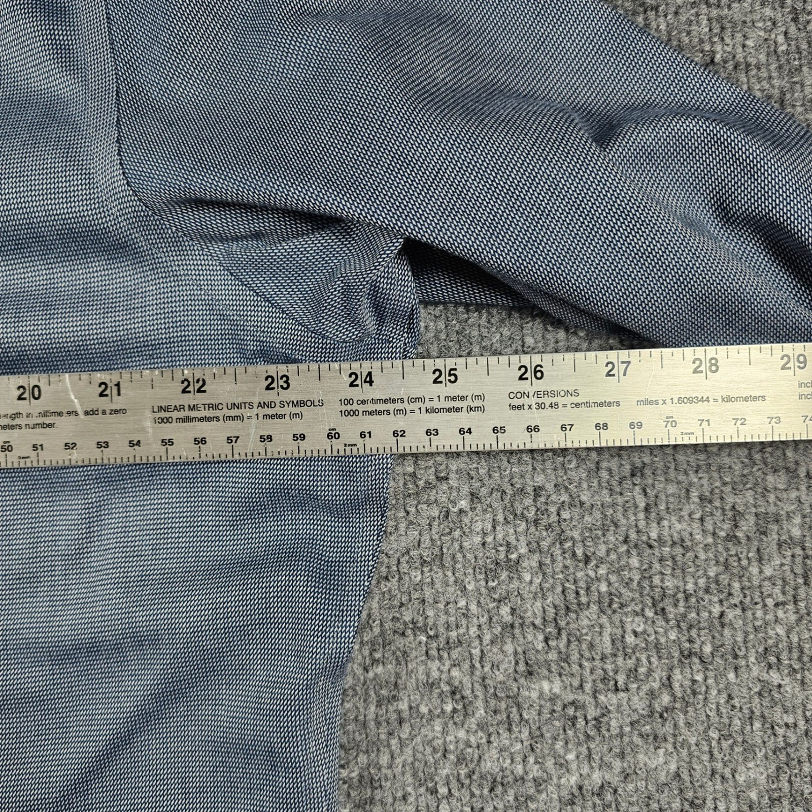 Banana Republic Mens XL Blue No-Iron Tailored Slim Fit Micro Pattern Dress Shirt