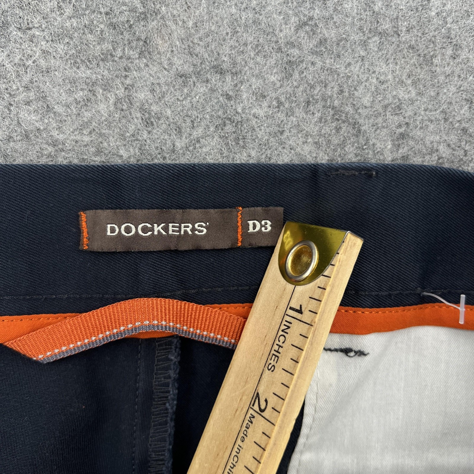 Dockers Chino Pants Mens 38×30 Blue Relaxed Fit Pleated Cotton Casual Office