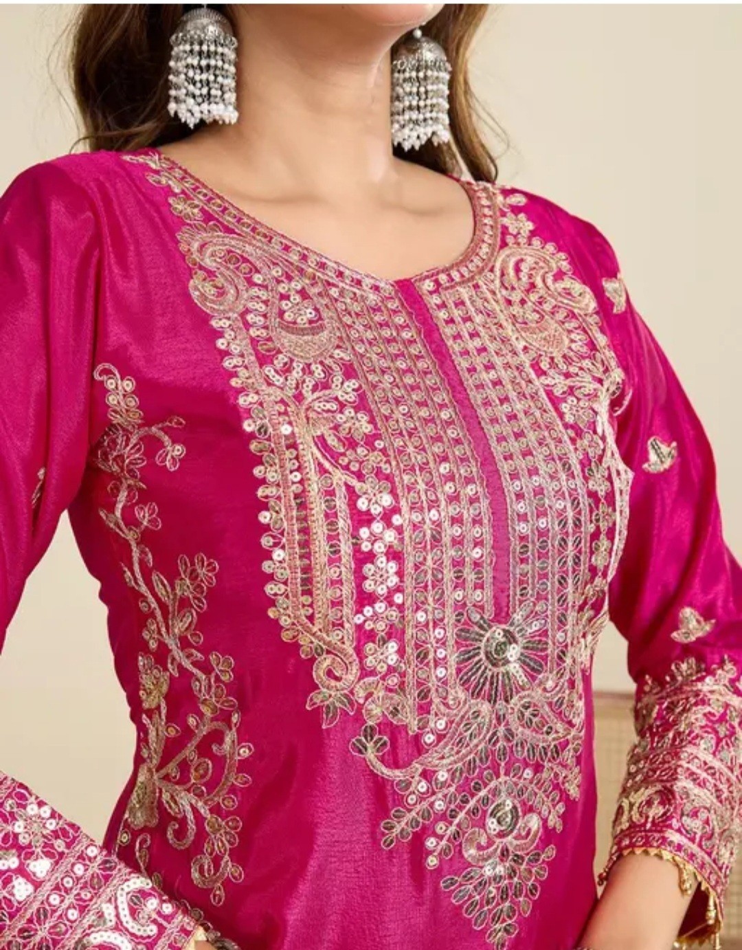 Women Kurti With Pant Heavy Embroidered Designer Look .with Dupatta Stylish….