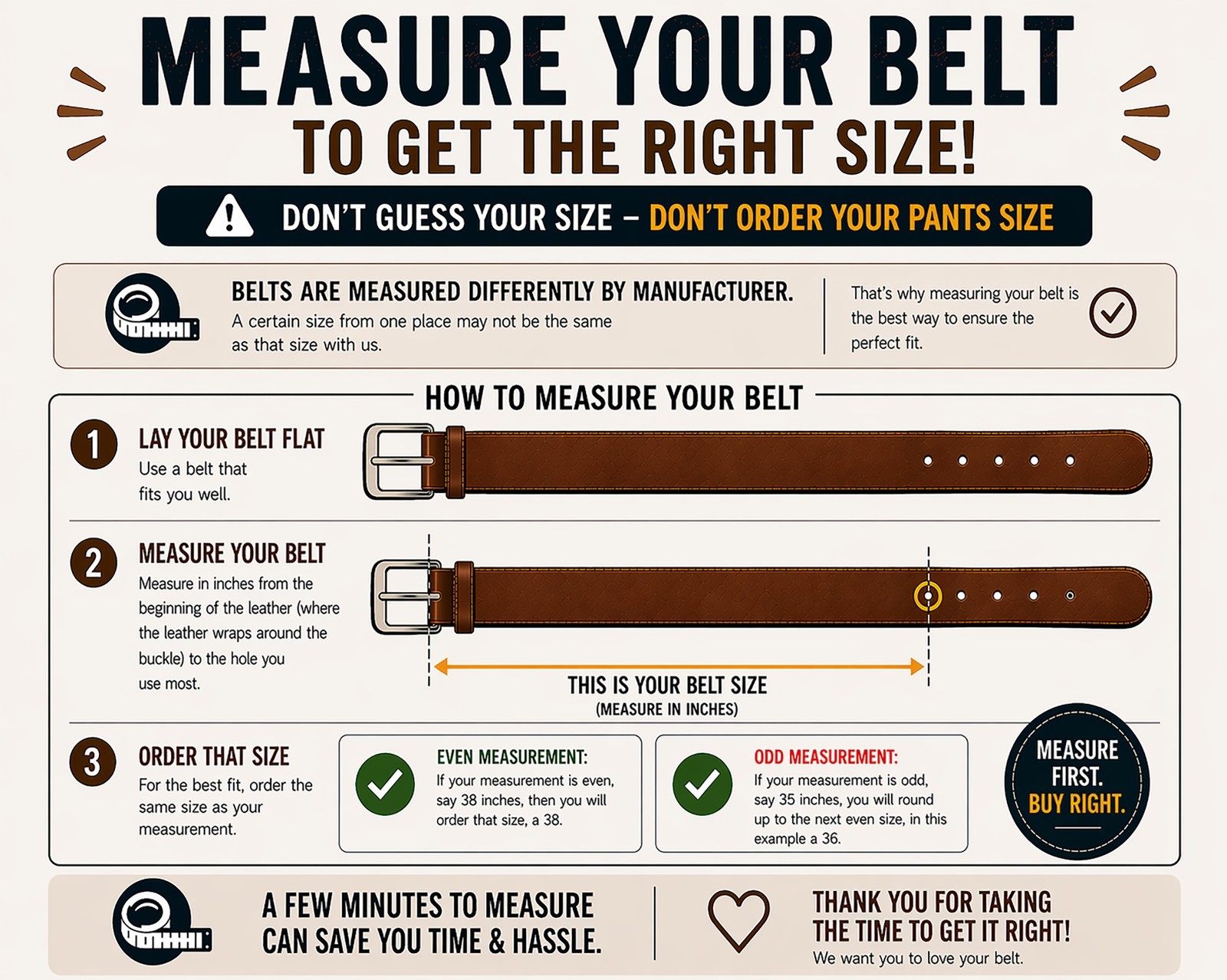 Full Grain Leather Belt 1.5″ Heavy Duty Buffalo Crazy Horse Work Belt USA