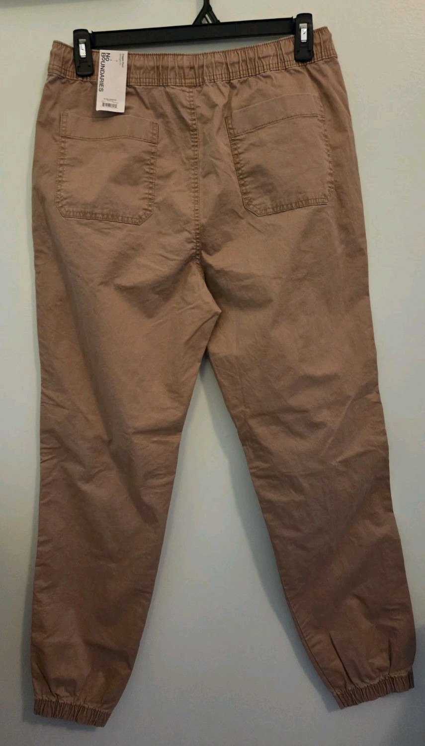 No Boundaries Men’s MEDIUM 32-34 Twill Jogger Pants URBAN KHAKI Straight #10726