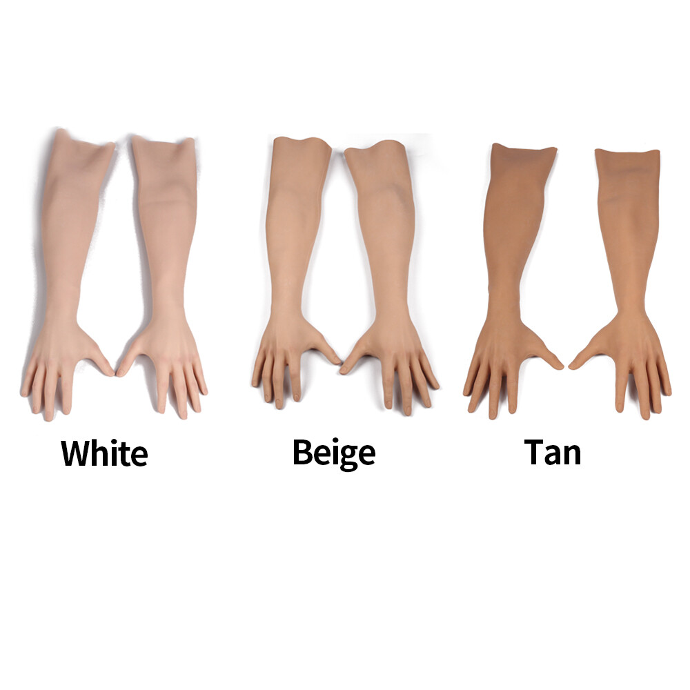 Realistic Silicone Glove Hand Skin Cover Scars Hand Sleeve Cosplay Crossdresser