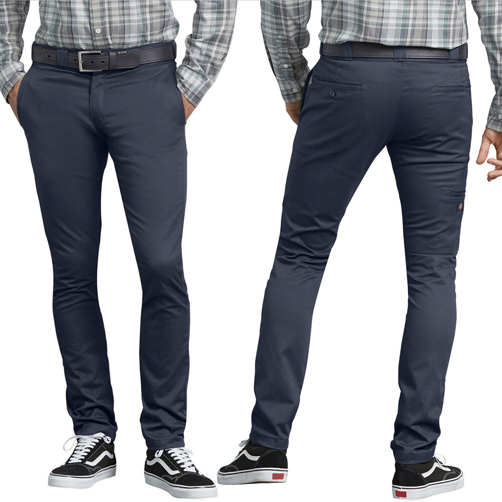Dickies Men’s WP801 Flex Skinny Fit Straight Leg Twill Work Uniform Pants