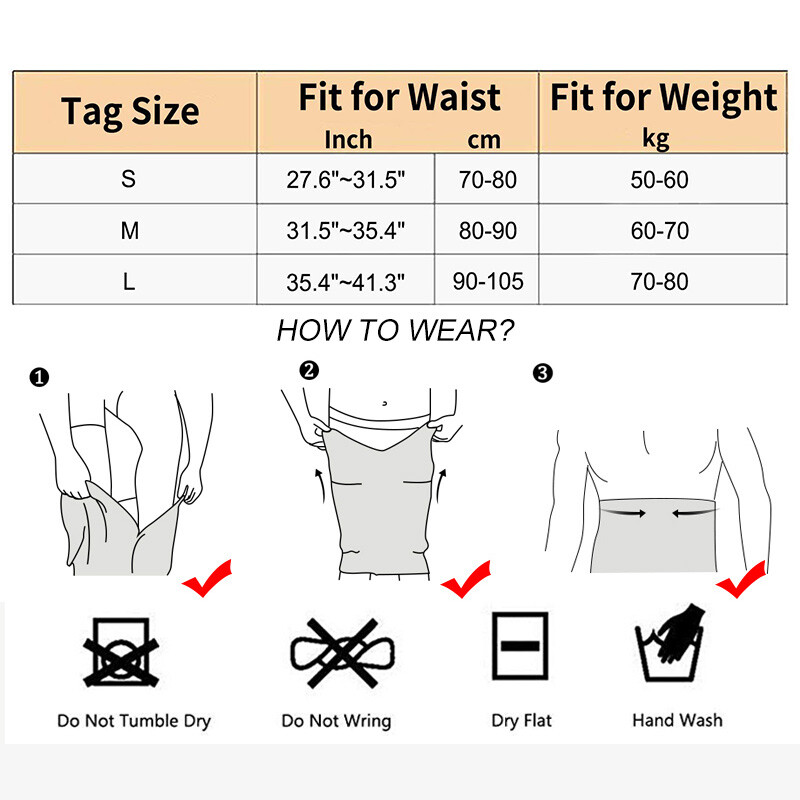 Men’s Slimming Body Shaper Abs Abdomen Tummy Control Tucker Girdle Trimmer Belt