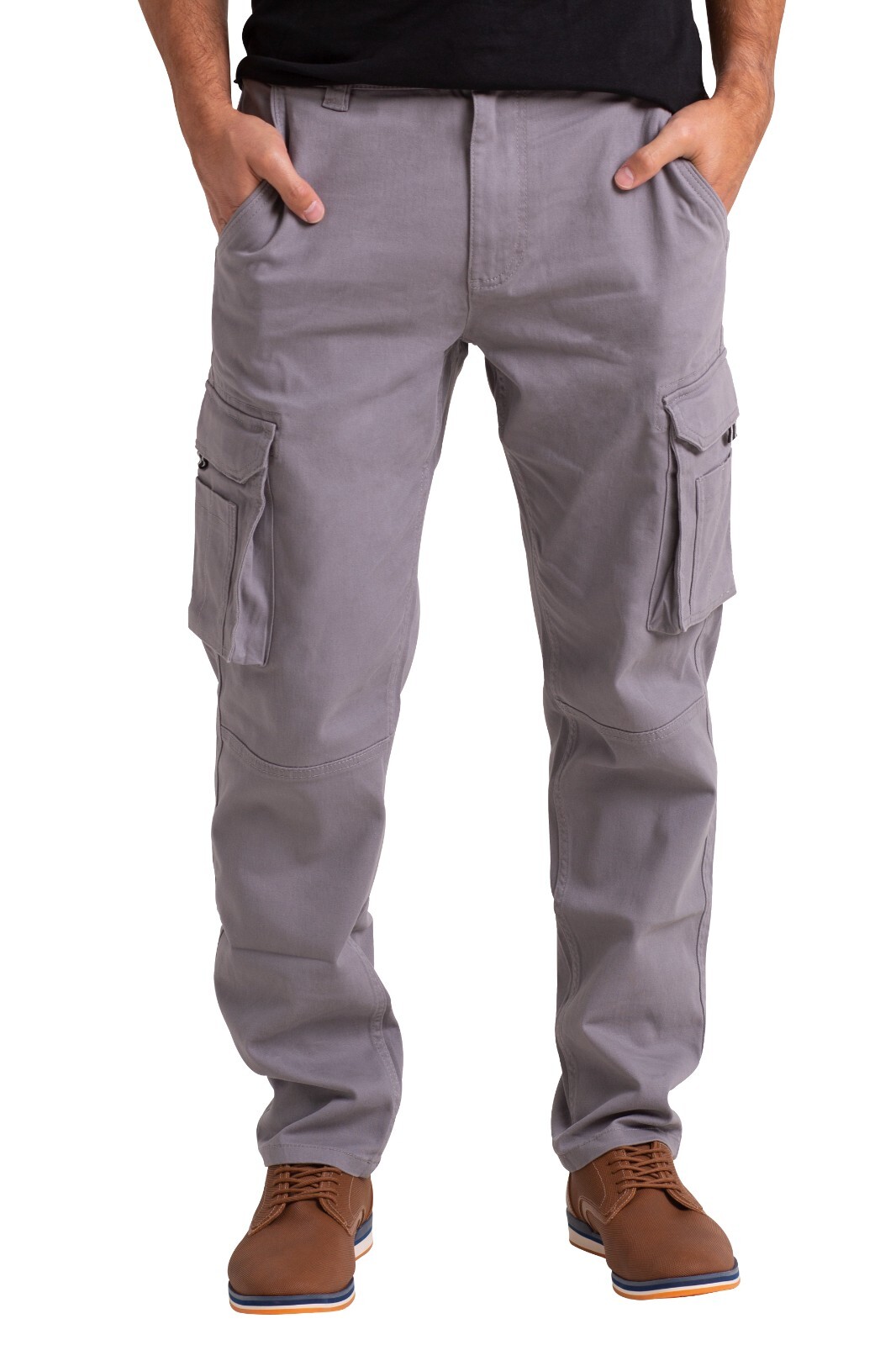 Men’s Flex Cargo Trousers Heavy Duty Stretch Casual Pants