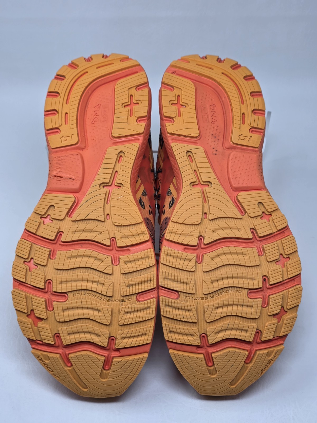 Brooks Ghost 14 Happy Trot Shoes Men’s Size 11.5 Orange Thanksgiving Pre-owned