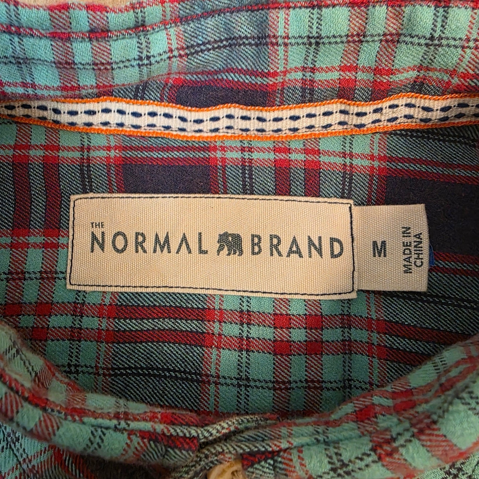 The Normal Brand Plaid Button Down Shirt Men’s Medium Cotton Flannel Casual