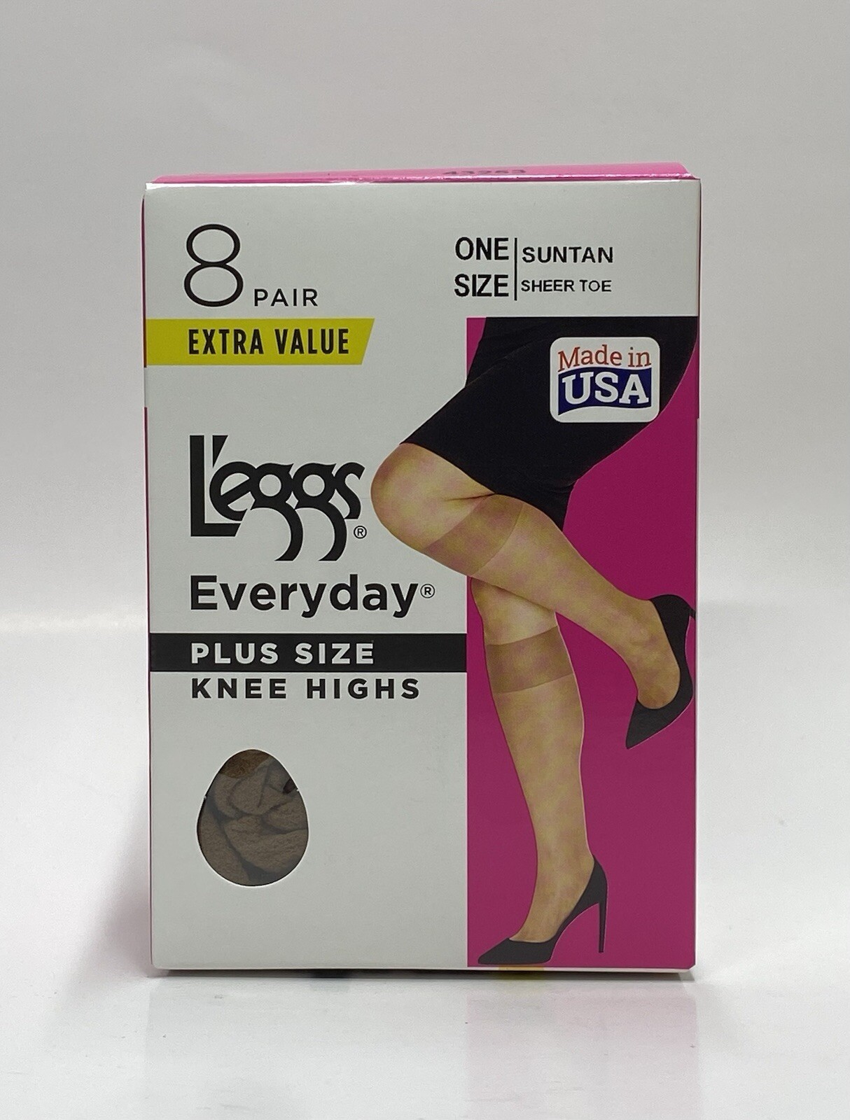 L’eggs Everyday Knee Highs ONE Size SUNTAN Sheer Toe 8 pairs 43253
