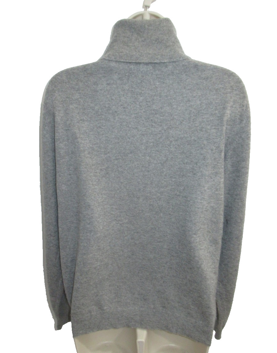 Sutton Studio 100% Cashmere Gray Turtleneck Sweater Size L