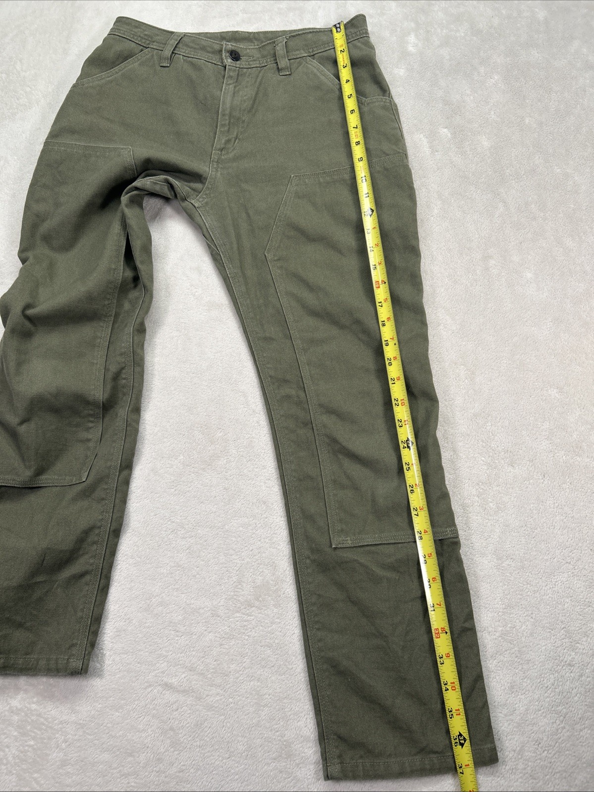 Patagonia Sz 8 All Seasons Hemp Canvas Double Knee Carpenter Pant Fatigue Green