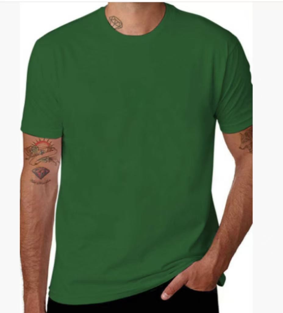 100% Cotton T-Shirt Unisex Men’s Basic Plain Blank Crew Tee Tops Adult Shirts