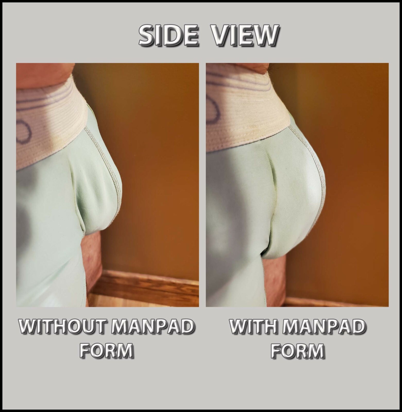 Male Enhancement Pad, Men’s Endowment Form Smooth Pale Tone with Head Accent