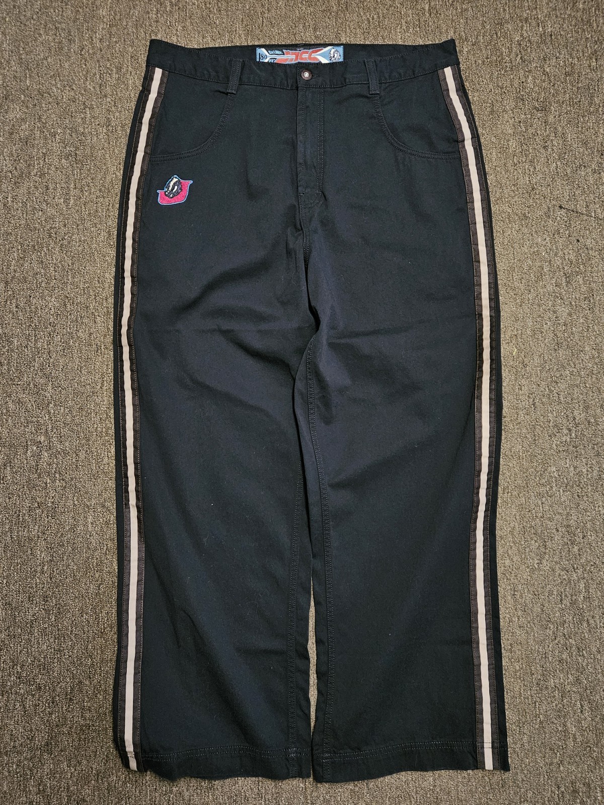 JNCO Skunk Black Canvas Pants NWOT Mens 44×30 Super Twill Limited Edition