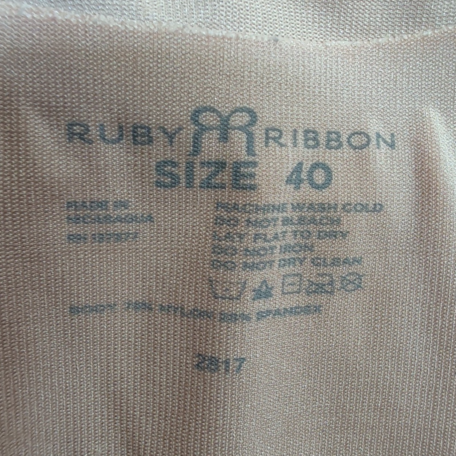 Ruby Ribbon Size 40 Beige Cami Shapewear Tank Top Adjustable Straps Slimming