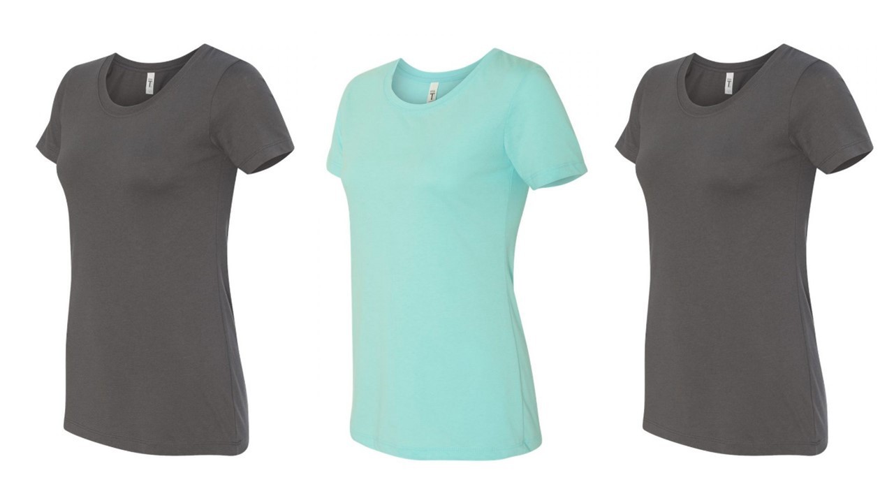 Women’s Basic Fitted T-Shirts Short Sleeves Cotton Assorted Color Plain Tees Set