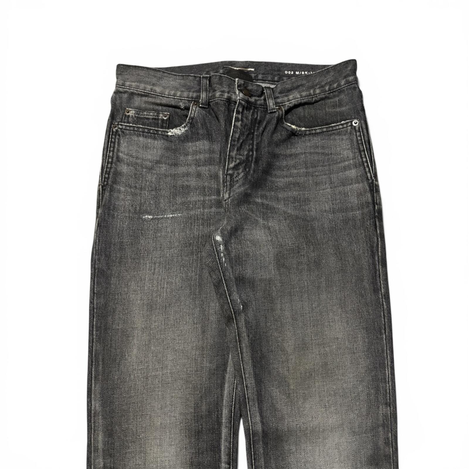 Saint Laurent Paris D02 Black Washed Denim Jeans