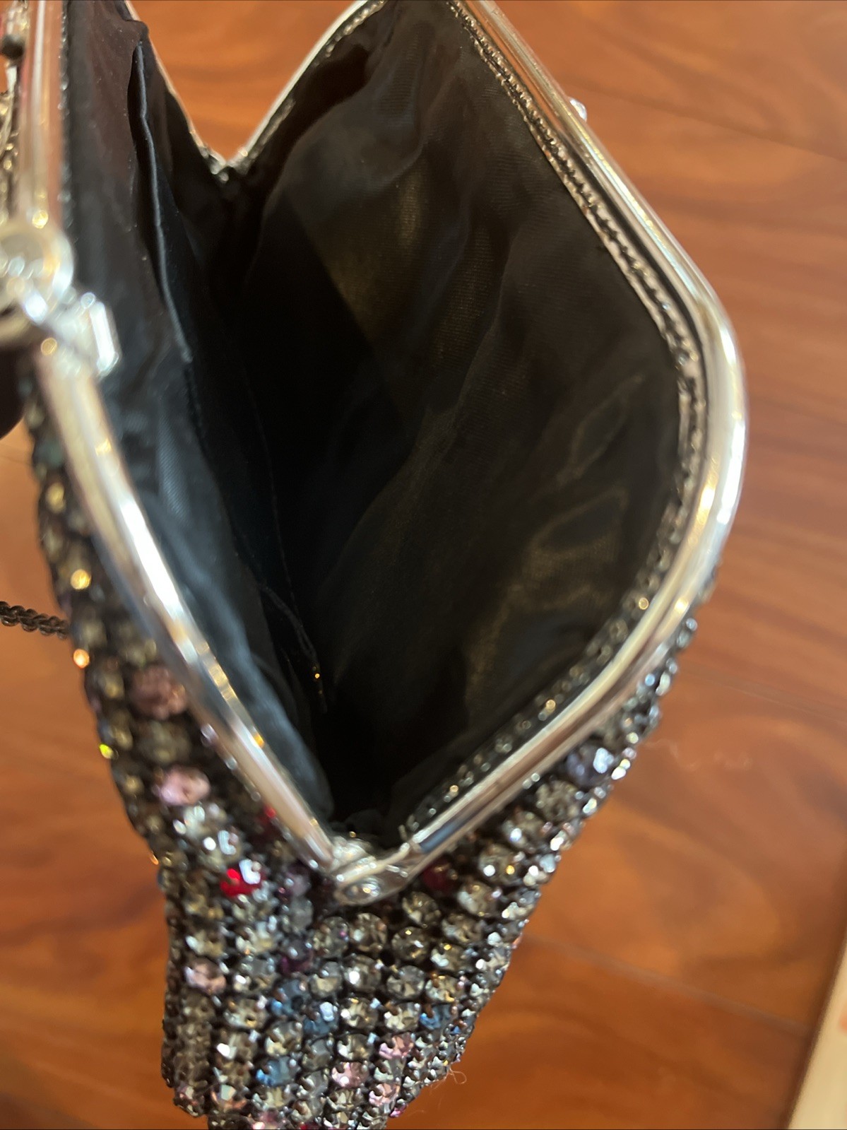 Beautiful Vintage Colorful Rhinestone clutch Made In West Germany READ
