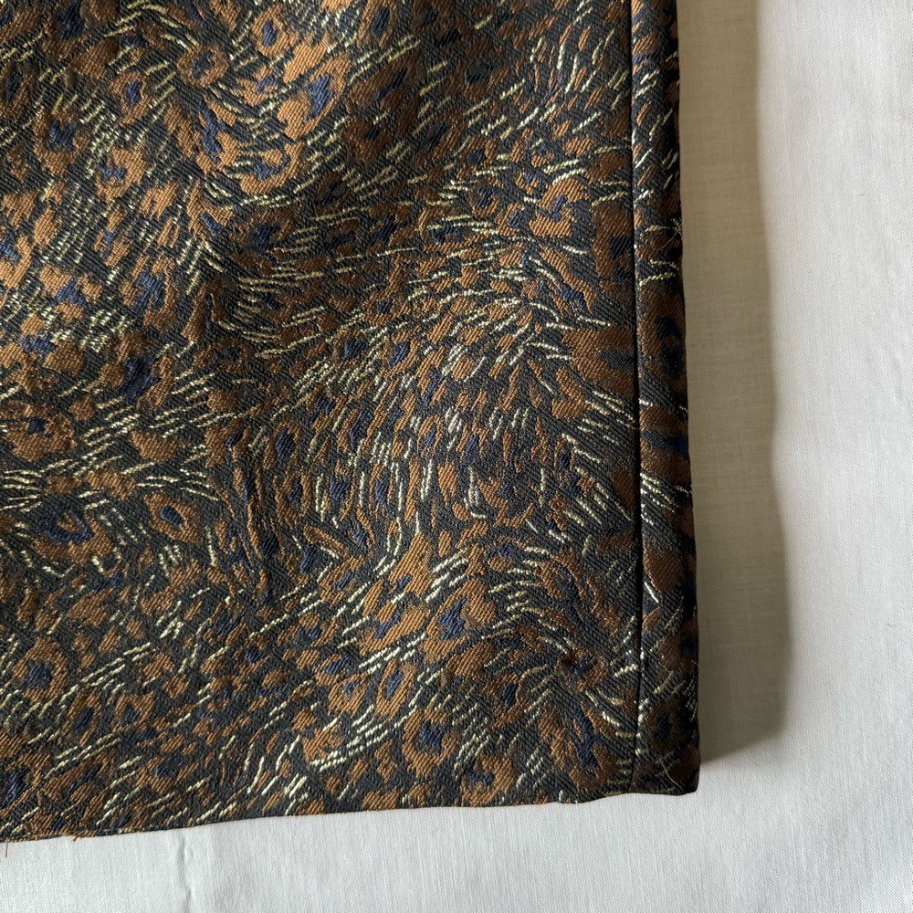 Pure Collection Brown Patterned Pencil Skirt