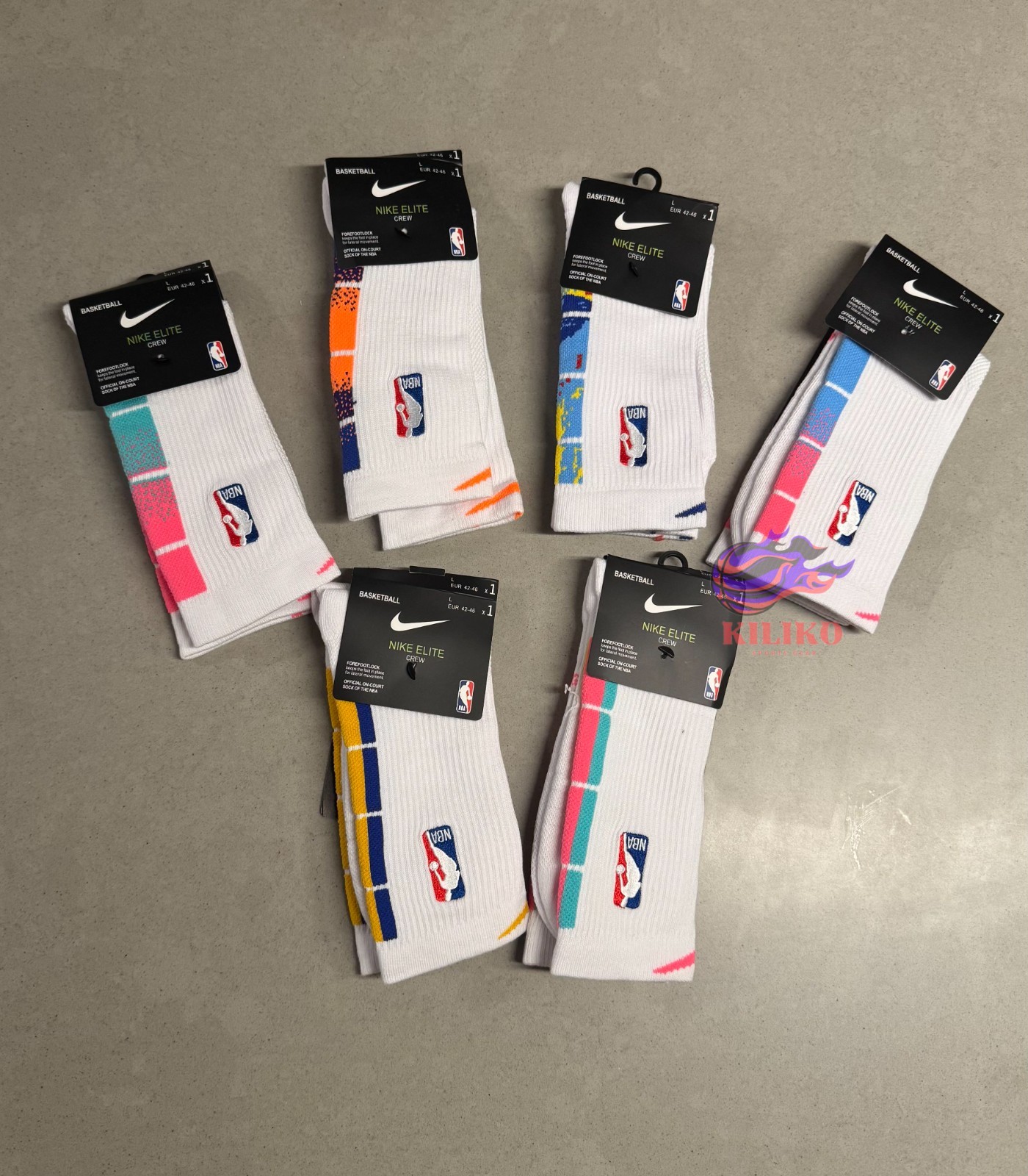 Nike Elite Strips NBA Crew Socks DRI-FIT Mid Crew Size Large *Many Colors* 🏀🔥