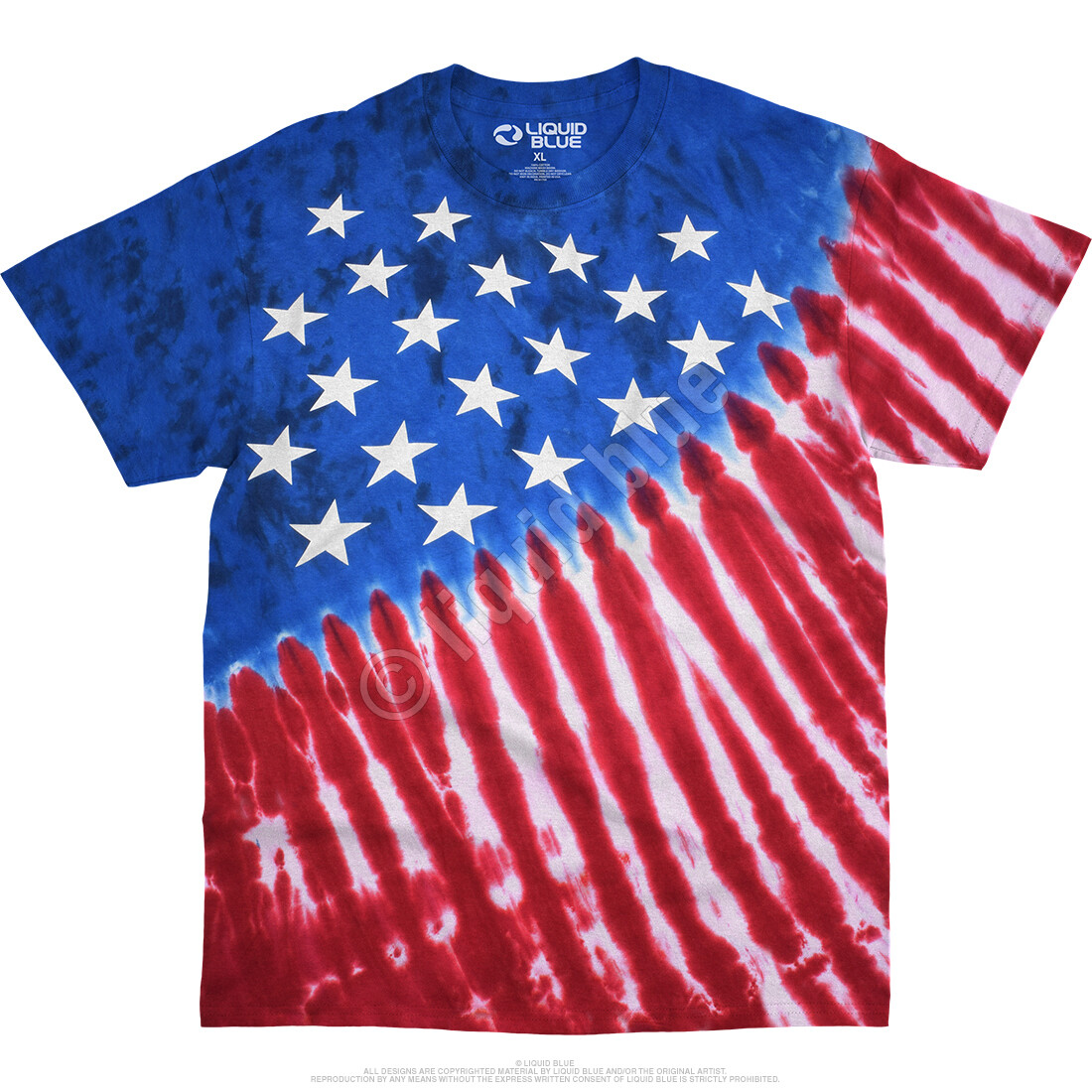Patriotic Stars and Stripes Pride American Flag USA Mens Tie Dye T Shirt 11104