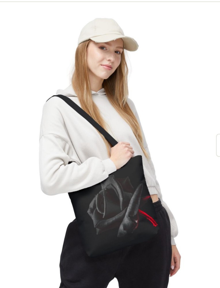 Tote Bag AOP Dark Rose