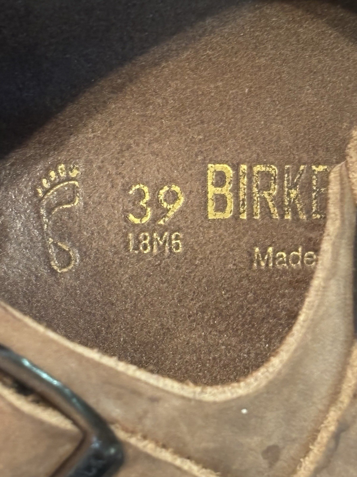 BIRKENSTOCK MILANO Brown Tan Suede Leather Sandals Size 39 W 8 / M 6