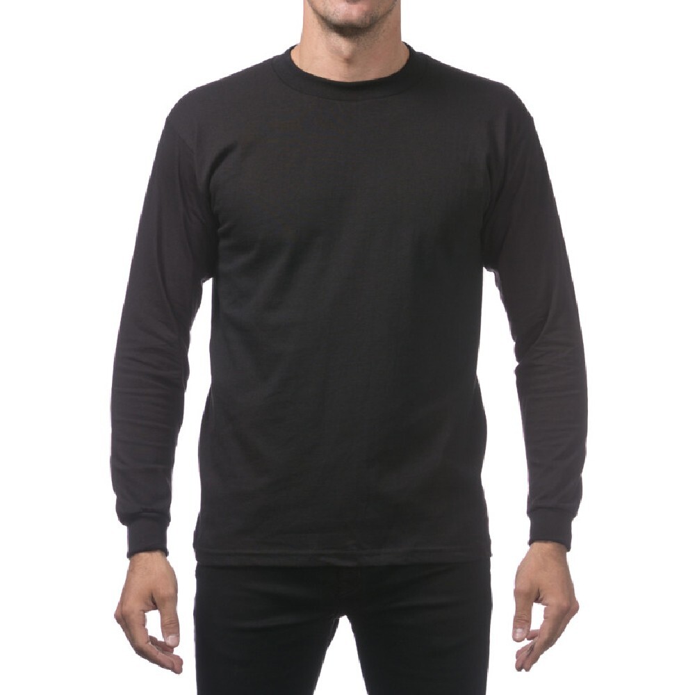 PROCLUB MENS HEAVYWEIGHT LONG SLEEVE T SHIRTS PRO CLUB CASUAL COTTON TEE SHIRT