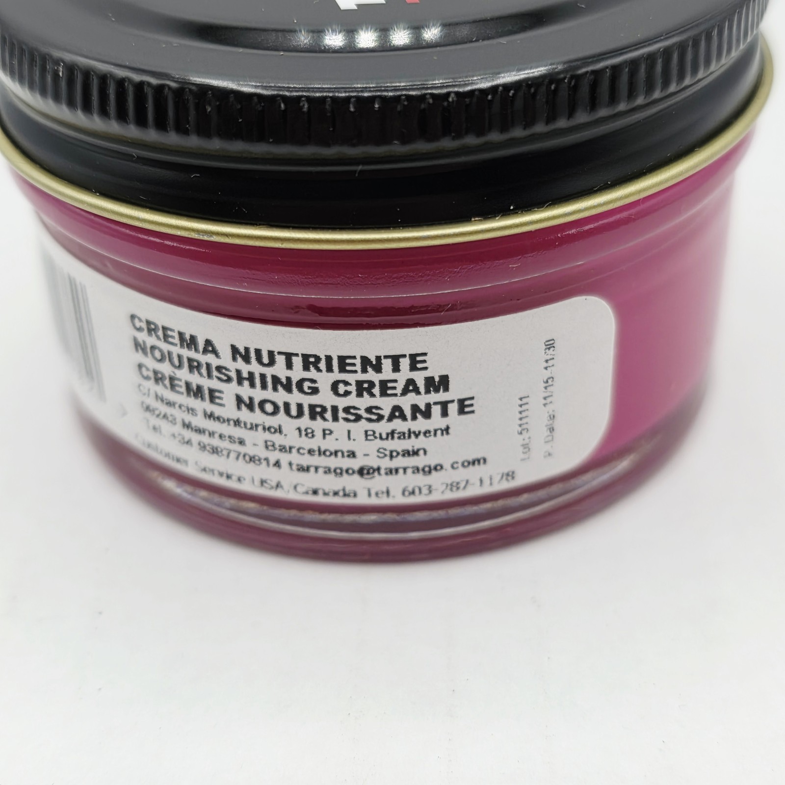 Tarrago Shoe Polish # 101 Magenta Cream Leather Protector 1.76 oz. 50ml Boot