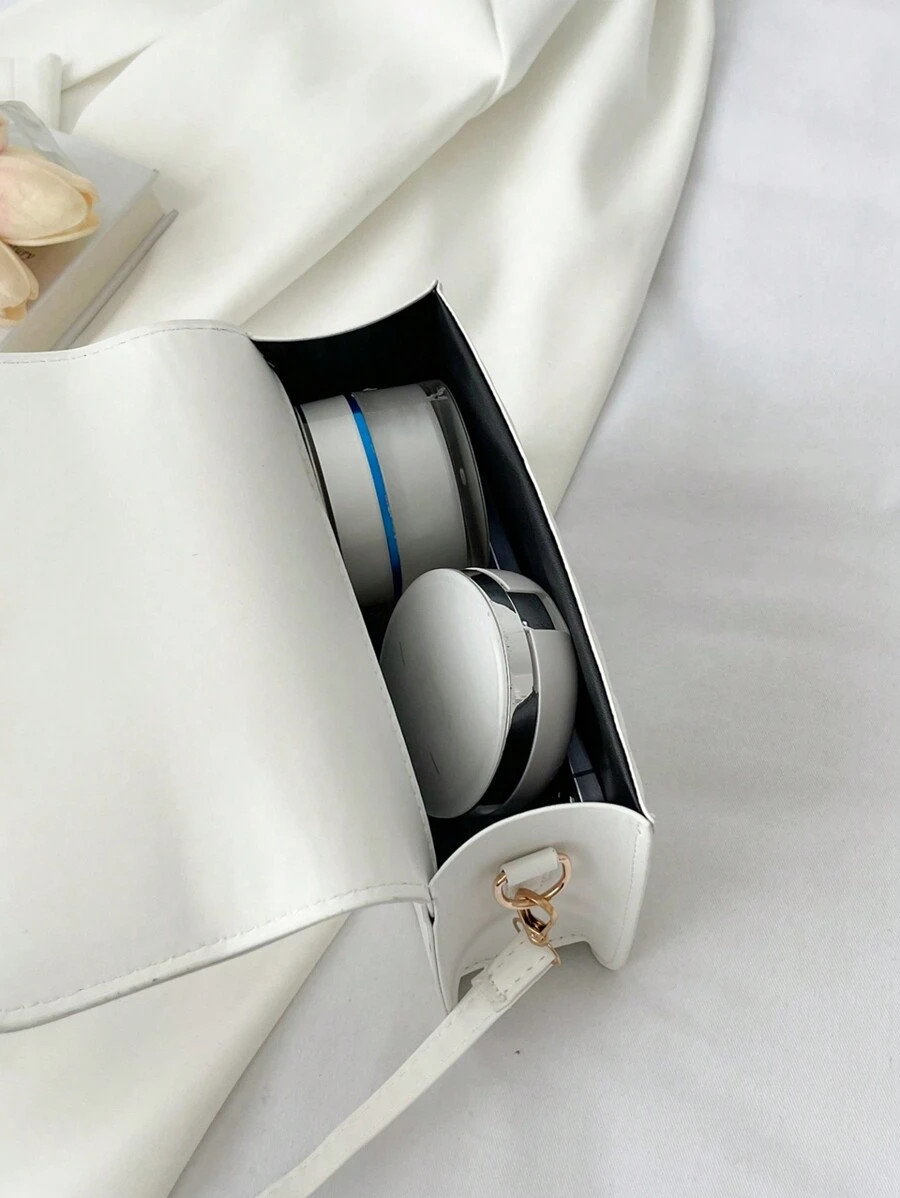 Women PU Leather Crossbody Bag Patchwork Bow Flap Square Shoulder Commute Purse