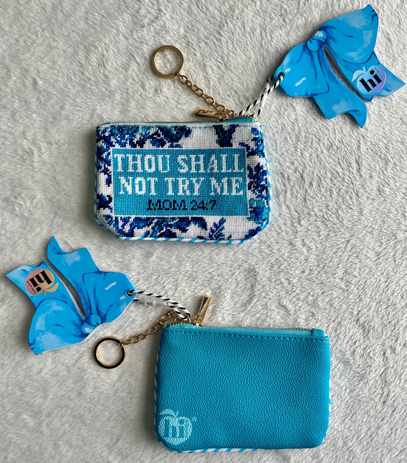 hi peach layne mothers day coin purse Id keys bag woman’s kids wallet