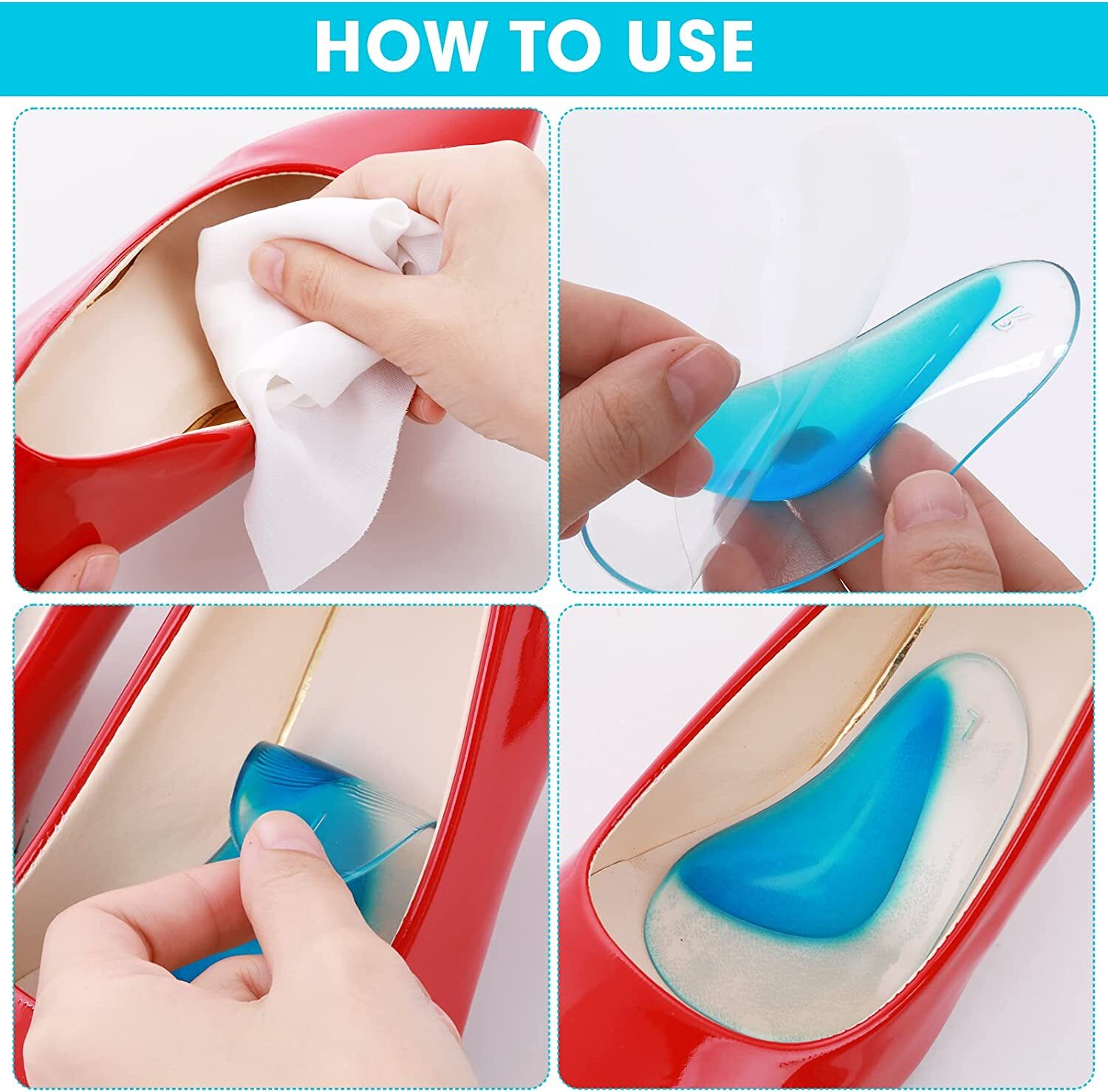 Gel Arch Support Insoles Silicone Orthotic Heel Insert Cushion Plantar US Seller