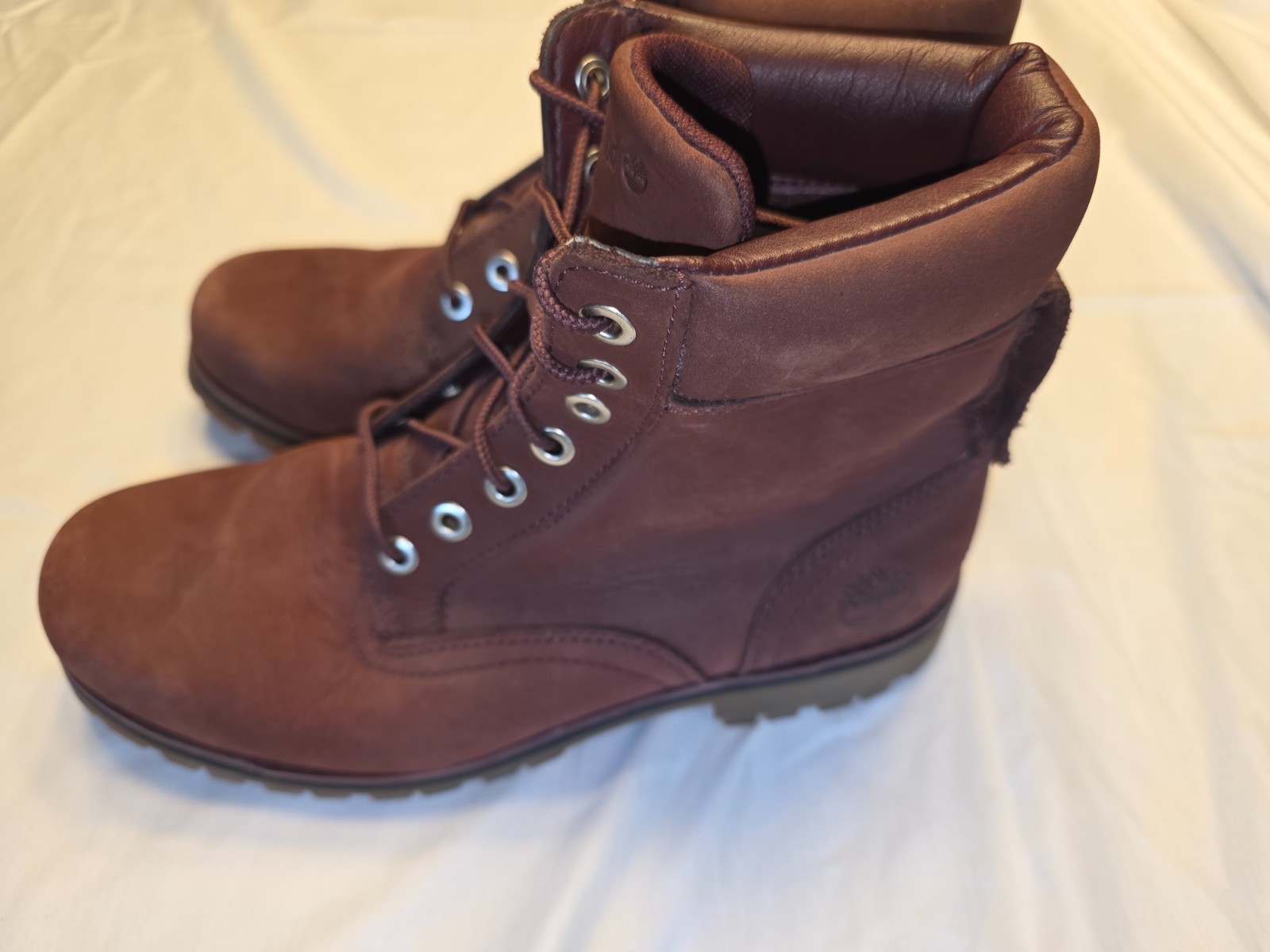Timberland Mens 8.5 Burgundy Newmarket Leather 6″ Boots (A1PHQ) NWOB