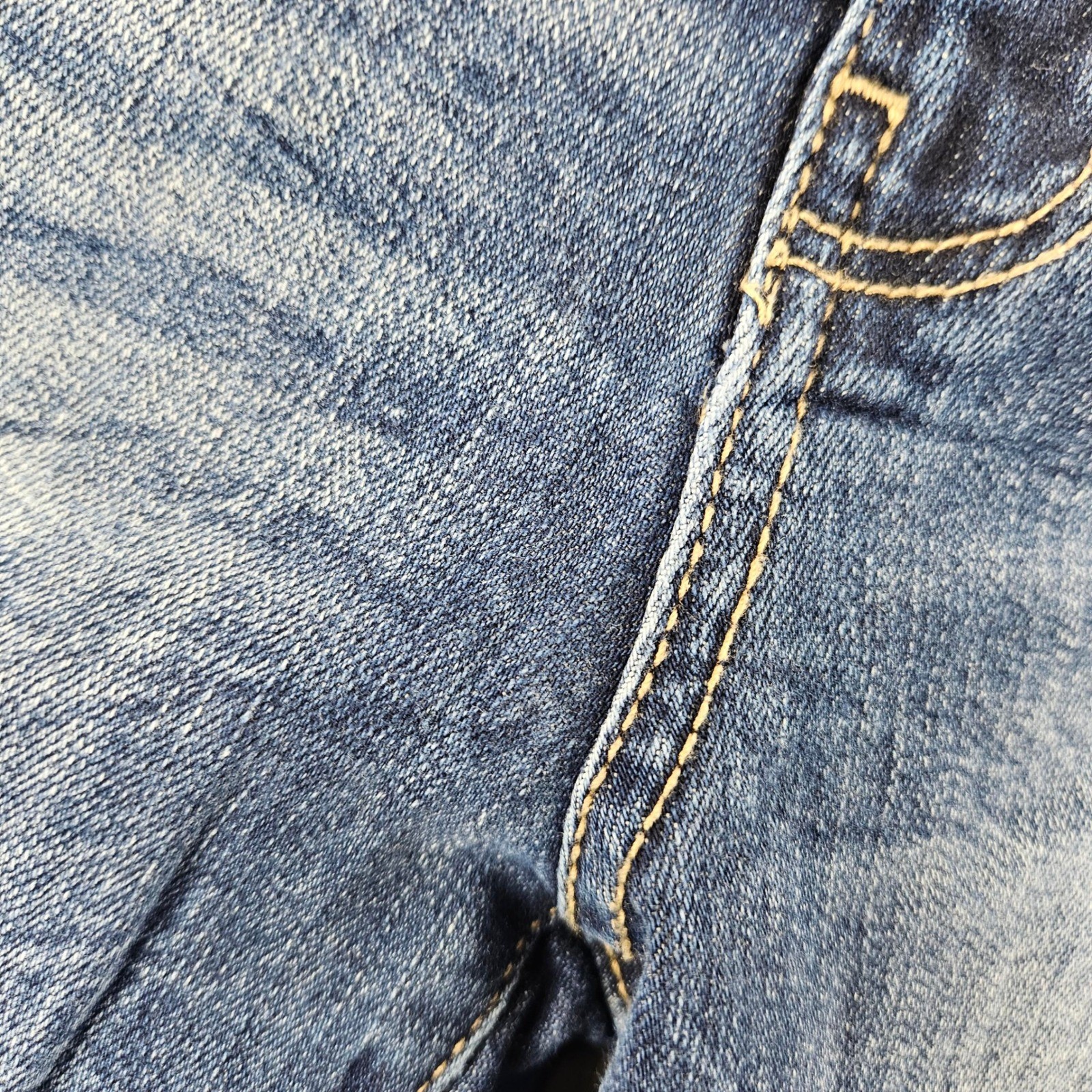 BKE Billie Jeans Womens 28 Blue Slim Fit High Rise Super Flare Distressed Jeans