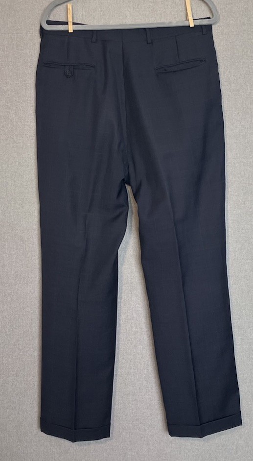 Hart Schaffner Marx Gold Trumpeter Wool Suit 41 Long / 34×30 USA Made Pleated