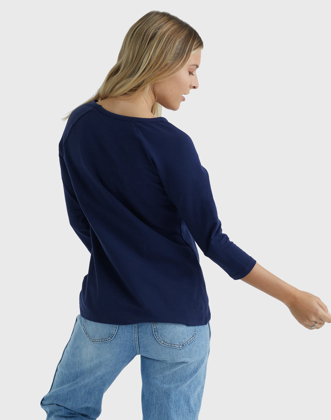 Hanes Women’s T-Shirt Raglan Sleeve Tee Stretch Cotton Plain 6 Colors sz S-2XL