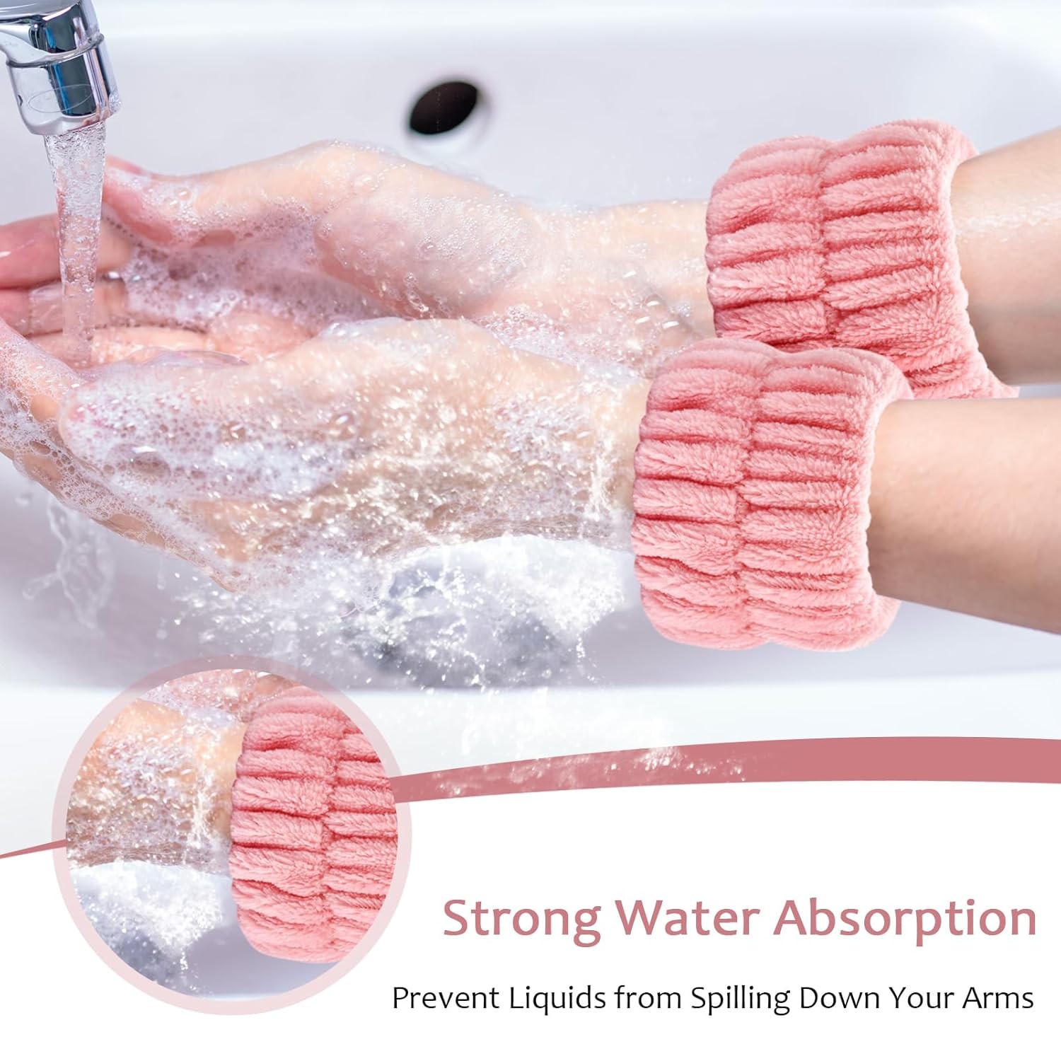 1pcs Random Wrist Bands for Washing Face, Absorbent Face Wash Wristbands