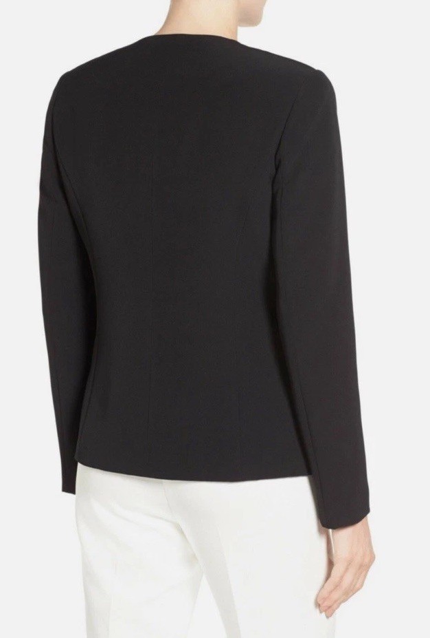 Vince Camuto Sophisticated Black Classic Blazer, Zip Pockets, All Seasons, Sz 10