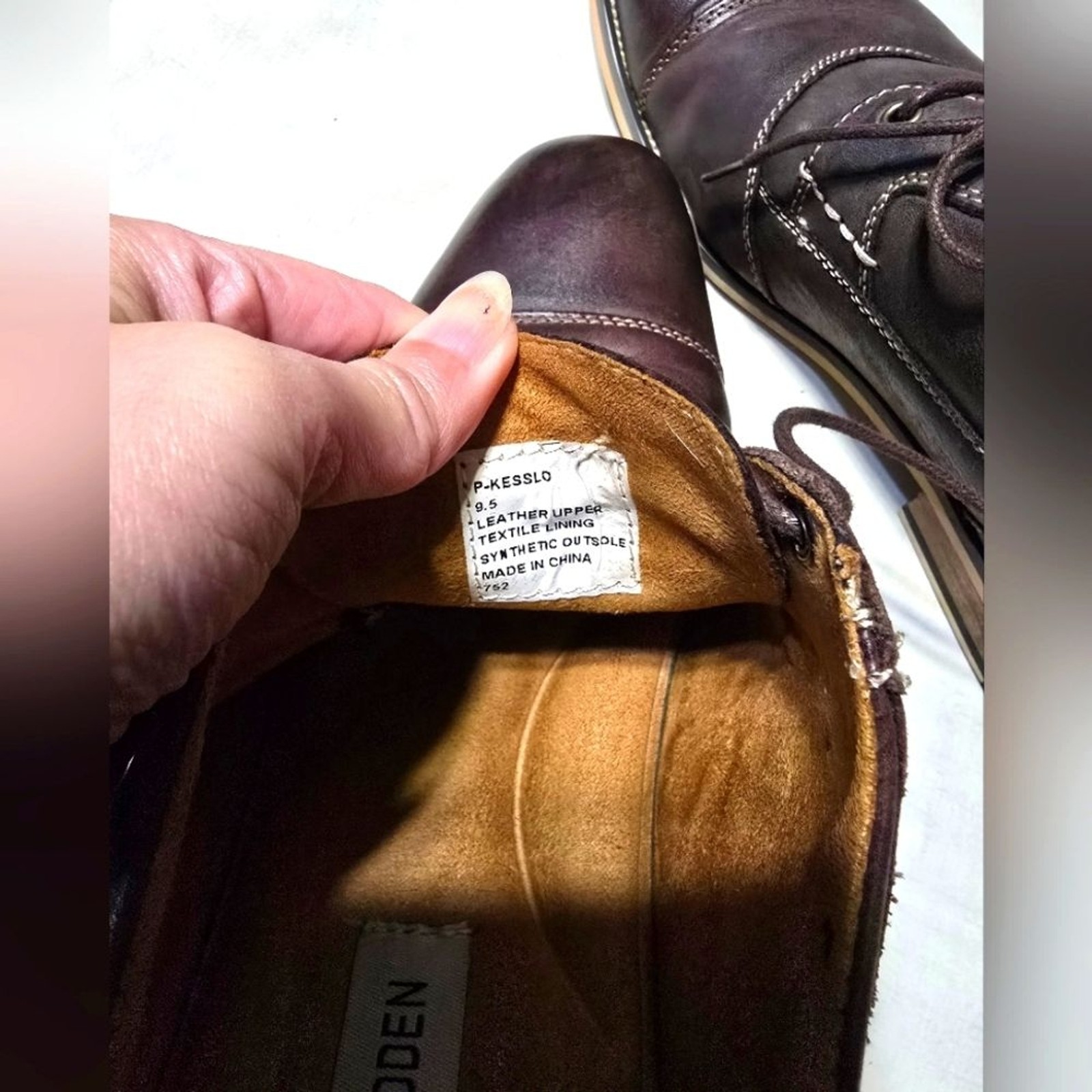 Steve Madden Men’s Brown Leather Dress Shoes