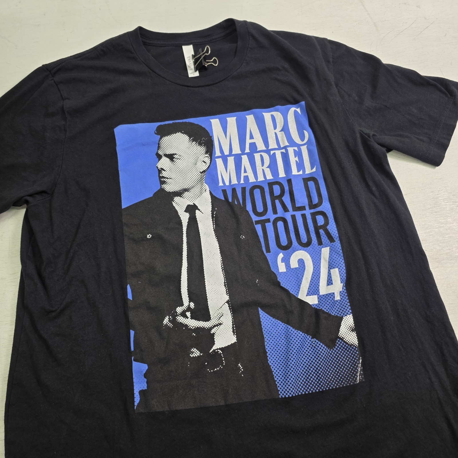 Marc Martel World Tour 2024 T-Shirt XL Black Concert Tee Unisex Canvas Graphic