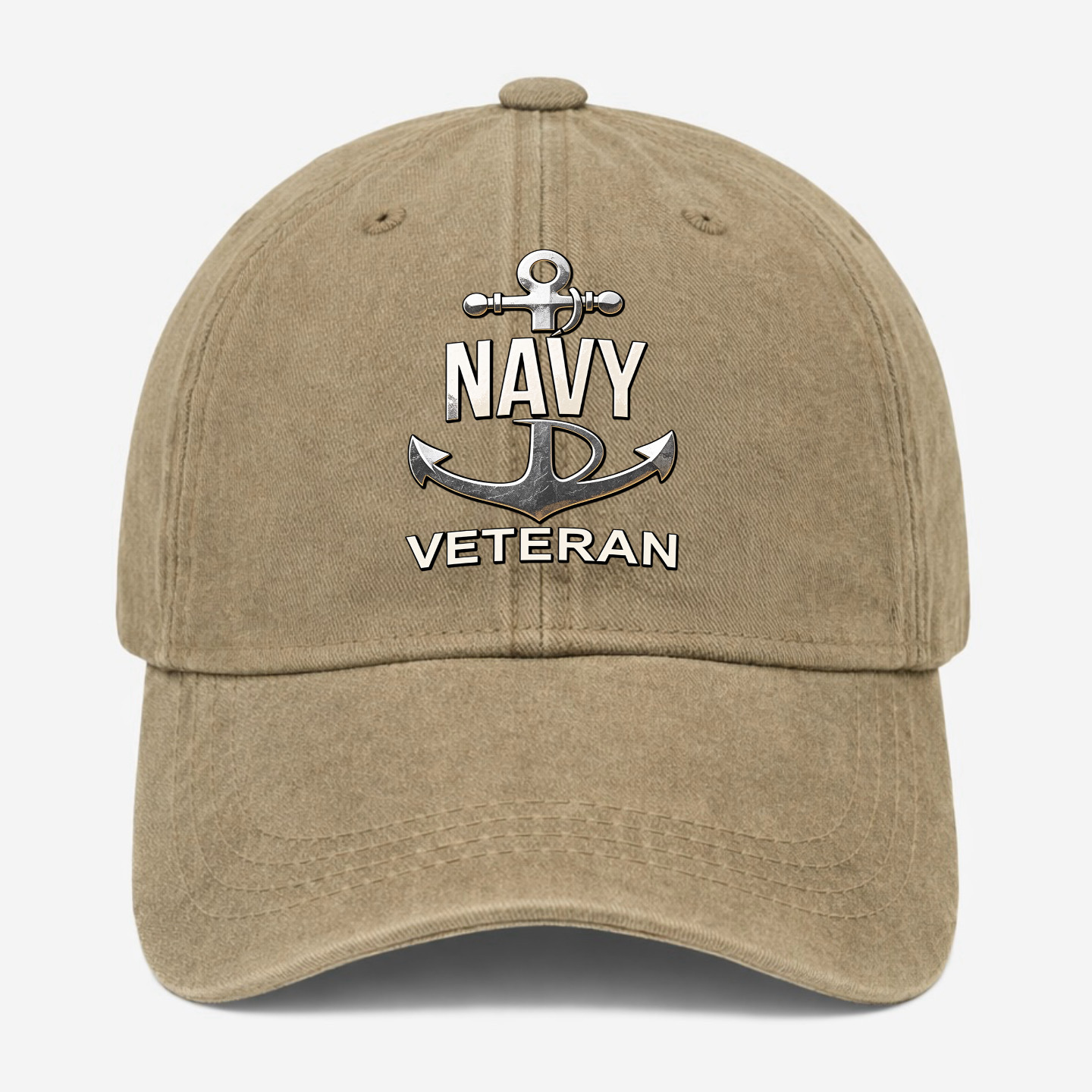 Navy Veteran Hat US Navy Military Veteran Adjustable Washed Baseball Cap