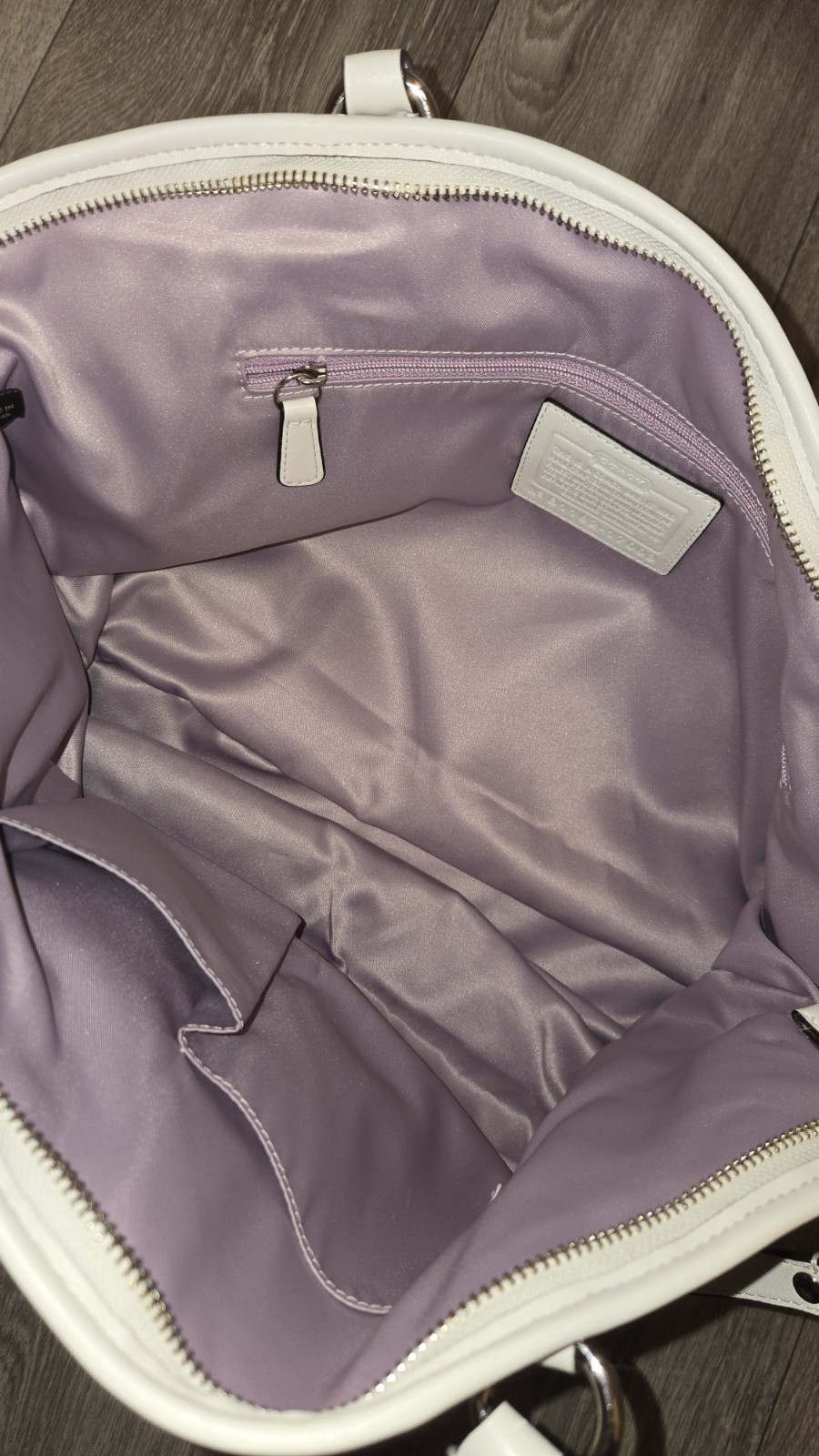Coach Madison – White Lasercut Satchel