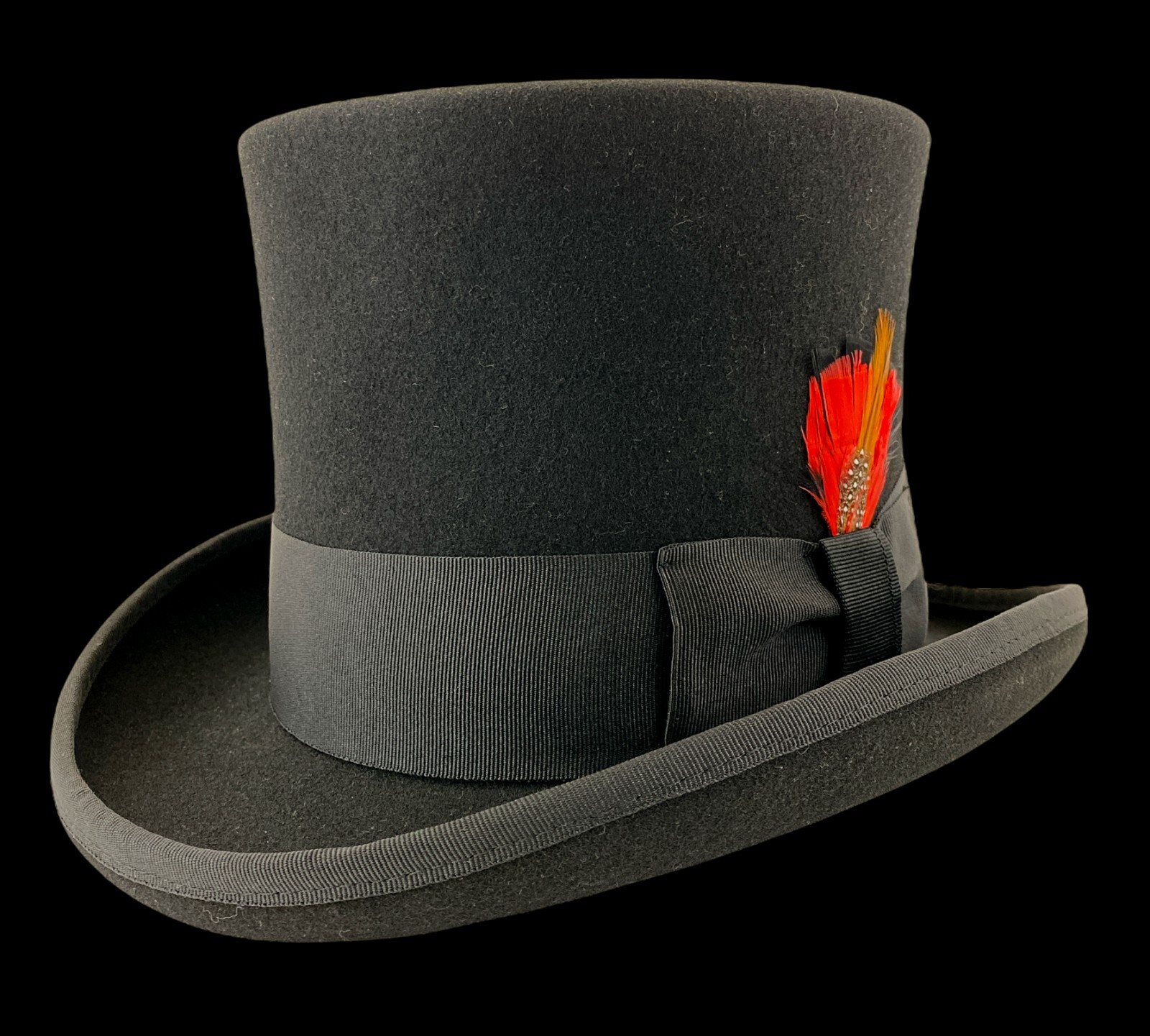 Top Hat Wool Felt Victorian Steampunk Mad Hatter Cosplay Red Black Purple Gray